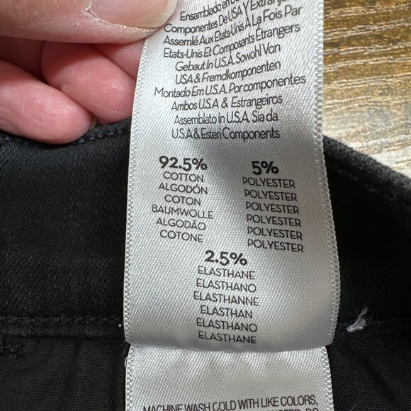 Mother Jeans 27 Black The Hustler Ankle Fray Not Guilty Stretch Denim Hi Rise - Picture 13 of 16